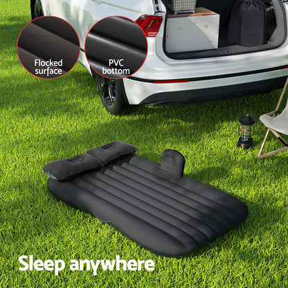 Car Mattress Inflatable Back Seat Camping Bed Black/Grey/Beige