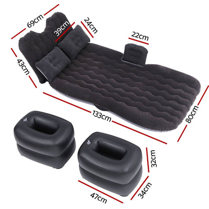 Car Mattress Inflatable Back Seat Camping Bed Black/Grey/Beige