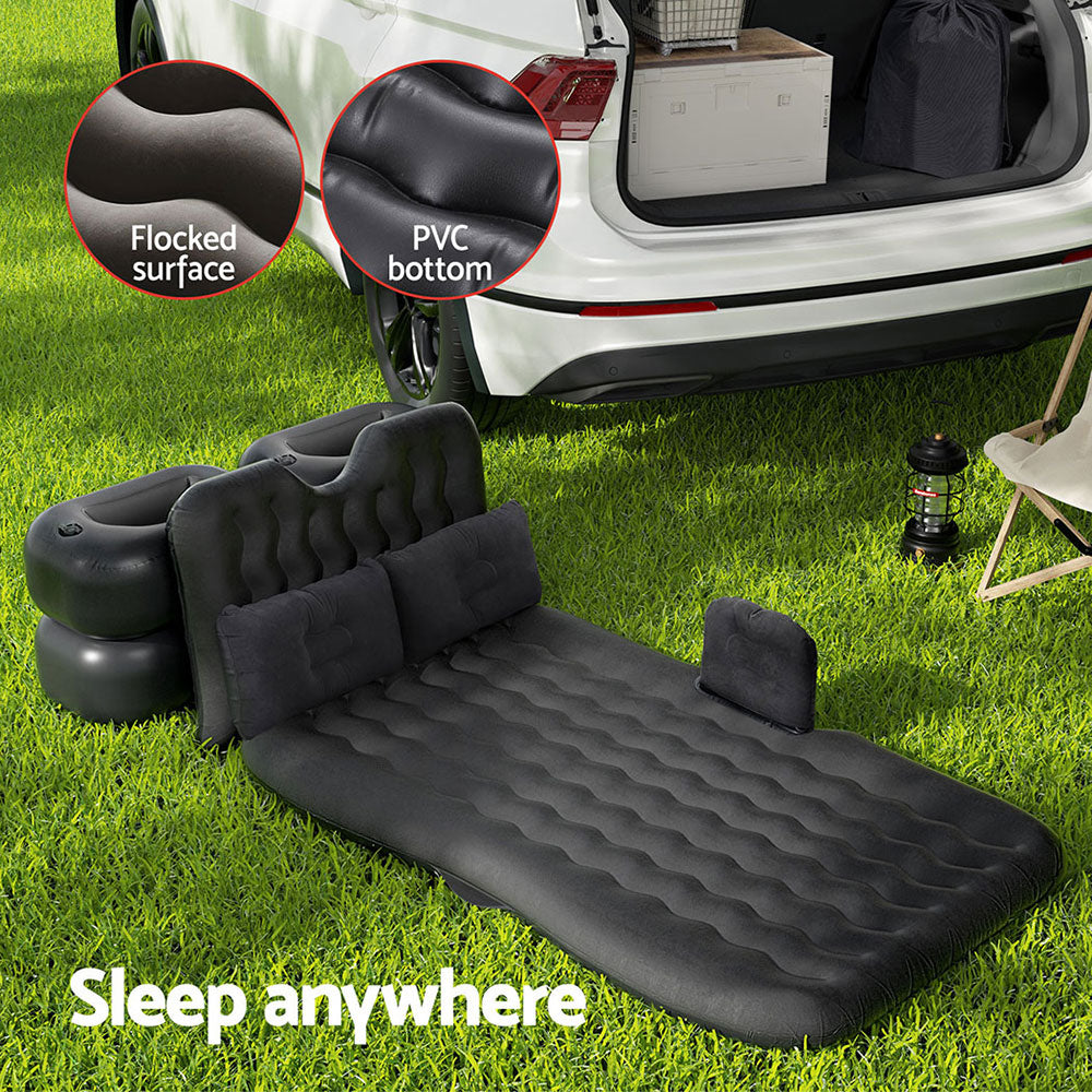 Car Mattress Inflatable Back Seat Camping Bed Black/Grey/Beige