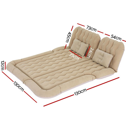 Car Mattress Inflatable Back Seat Camping Bed Black/Grey/Beige