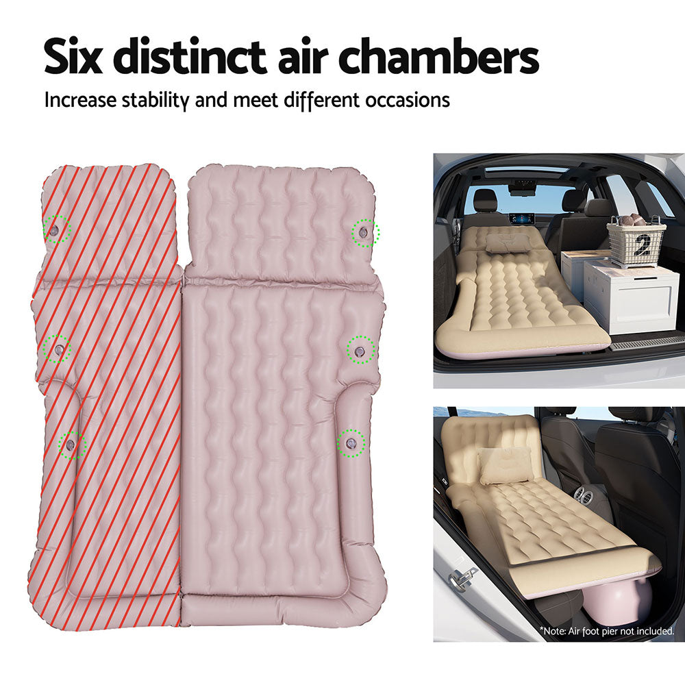 Car Mattress Inflatable Back Seat Camping Bed Black/Grey/Beige