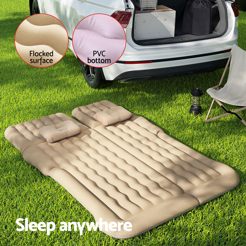 Car Mattress Inflatable Back Seat Camping Bed Black/Grey/Beige