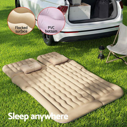 Car Mattress Inflatable Back Seat Camping Bed Black/Grey/Beige