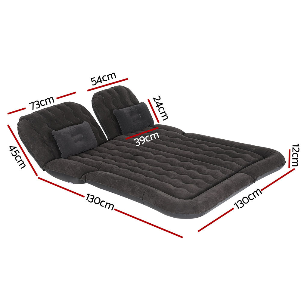 Car Mattress Inflatable Back Seat Camping Bed Black/Grey/Beige