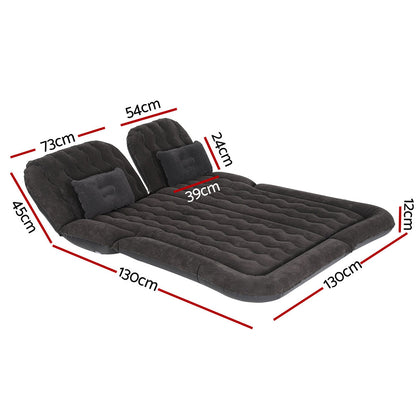 Car Mattress Inflatable Back Seat Camping Bed Black/Grey/Beige