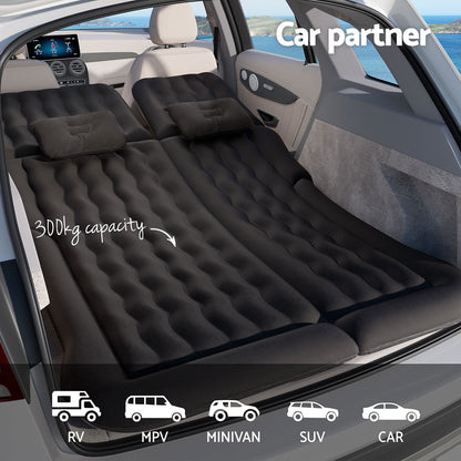 Car Mattress Inflatable Back Seat Camping Bed Black/Grey/Beige