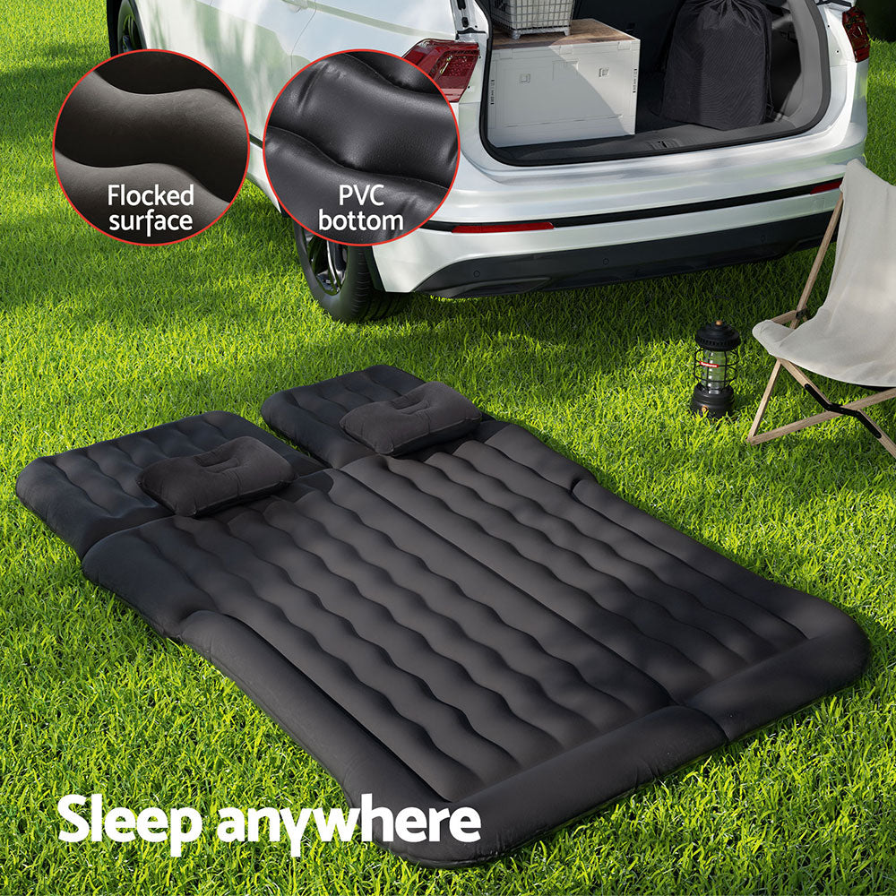 Car Mattress Inflatable Back Seat Camping Bed Black/Grey/Beige