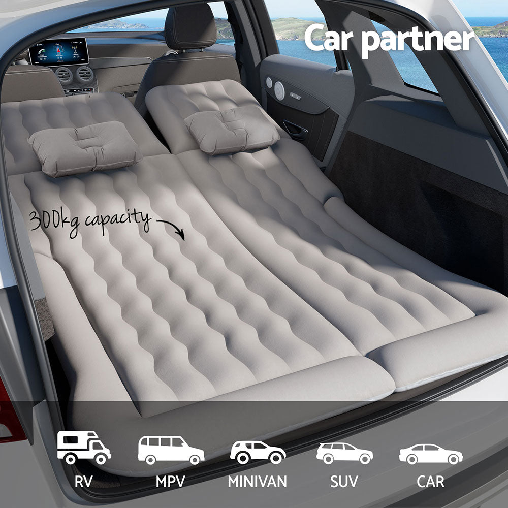 Car Mattress Inflatable Back Seat Camping Bed Black/Grey/Beige