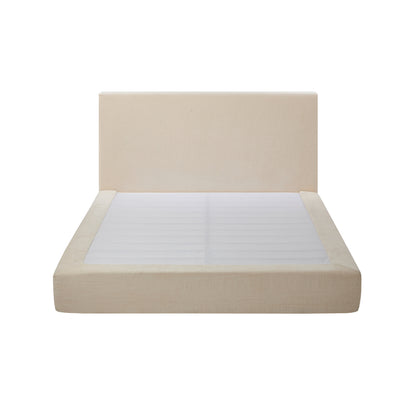 Double Fabric Bed Frame Chenille 215x162x96cm