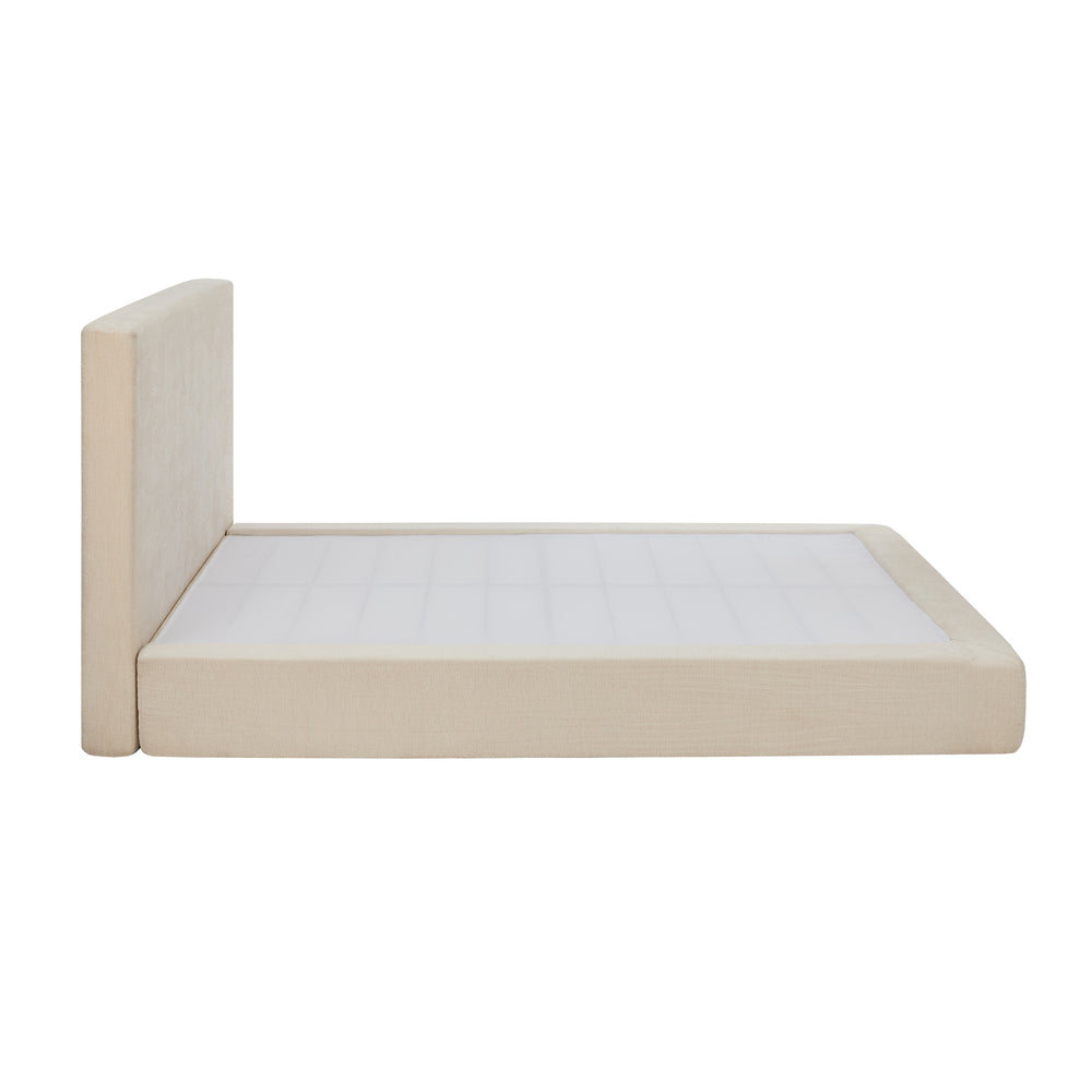 Double Fabric Bed Frame Chenille 215x162x96cm
