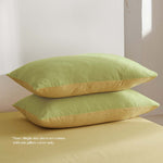 Lightweight Duvet Cover Quilt Set Flat Cover Pillow Case Inspired Yellow Single