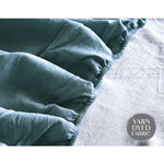 Cotton Bed Sheets Set Blue Grey Cover Double