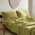 Extremely soft Bed Sheets Set Double Flat Cover Pillow Case Yellow Inspired