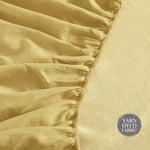 Cotton Bed Sheet set Queen Cover Pillow Case Yellow