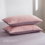 Cotton Bed Sheets Set Single Cover Pillow Case Pink Purple