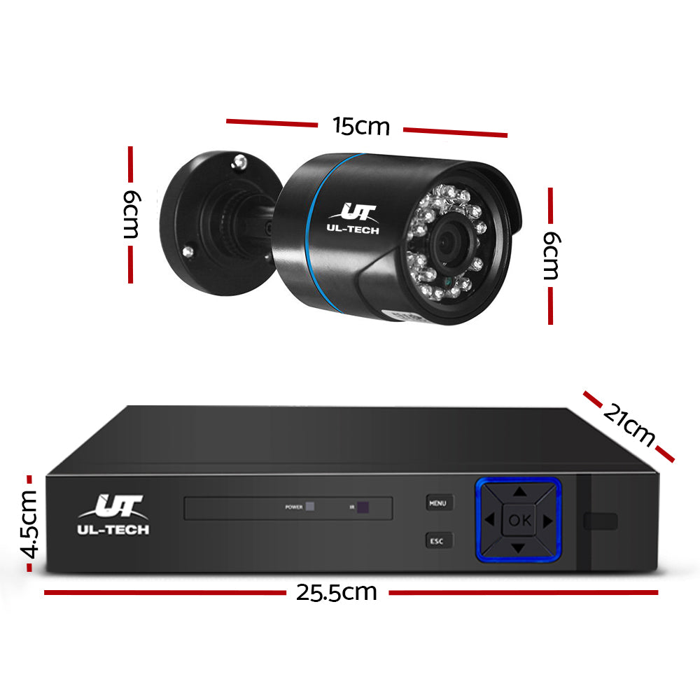 4Ch Dvr 4 Cameras Extended Storage Security Bundle