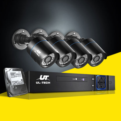 4Ch Dvr 4 Cameras Extended Storage Security Bundle