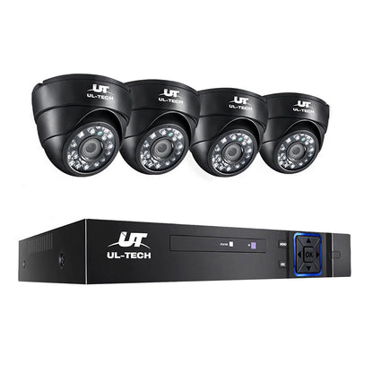 4Ch Dvr 4 Cameras High-Def Security Setup