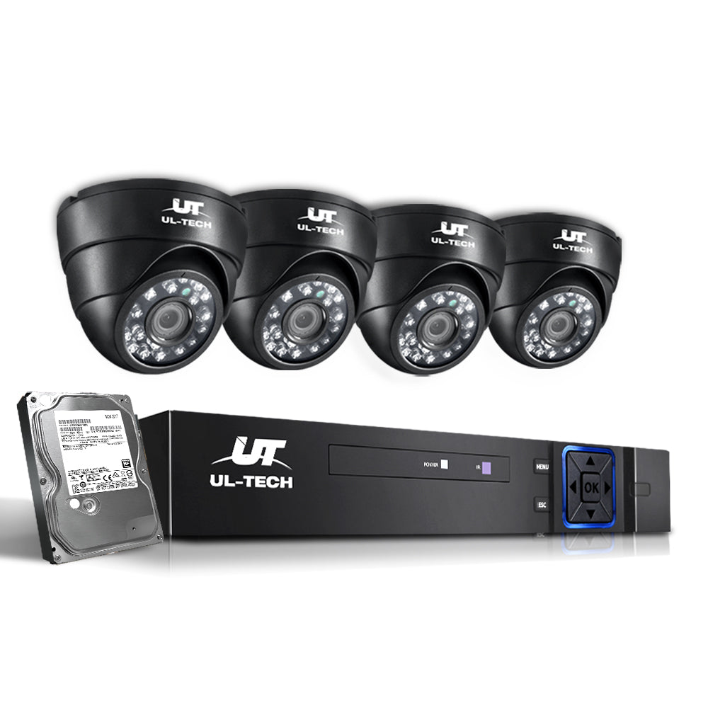 4Ch Dvr 4 Cameras Massive Storage Security Kit
