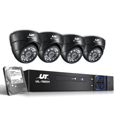 4Ch Dvr 4 Cameras Massive Storage Security Kit