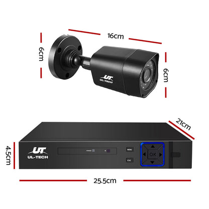 4Ch Dvr 4 Cameras Full Hd Security System