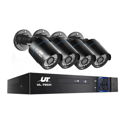 8Ch Dvr 4 Cameras High-Def Surveillance Combo