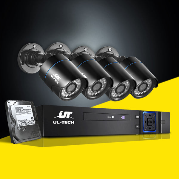  8Ch Dvr 4 Cameras Enhanced Surveillance Package