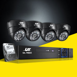 8Ch Dvr 4 Cameras Massive Storage Surveillance Kit