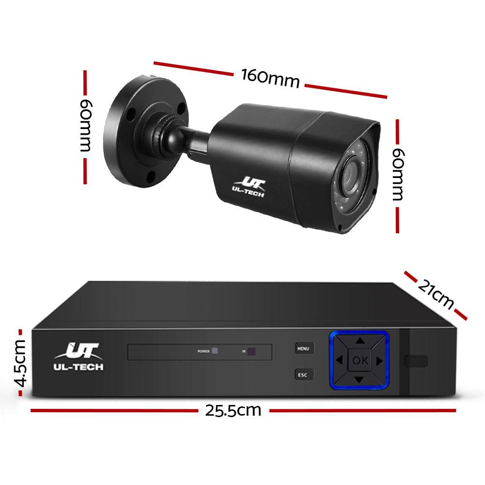 8Ch Dvr 4 Cameras Extensive Storage Security System