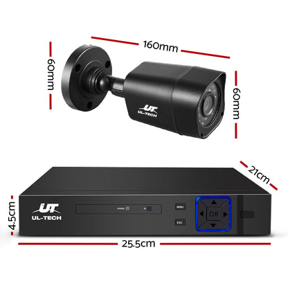 8Ch Dvr 4 Cameras Extensive Storage Security System