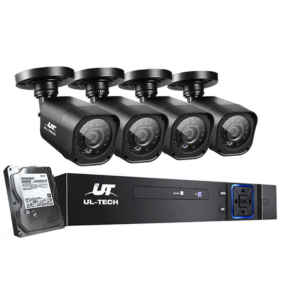  8Ch Dvr 4 Cameras Complete Hd Surveillance Package