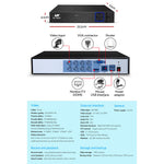 8Ch Dvr 4 Cameras Complete Hd Surveillance Package