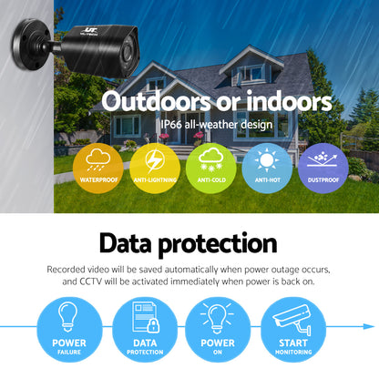 8Ch Dvr 8 Cameras Extensive Storage Security System
