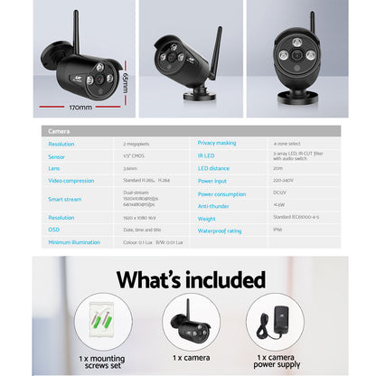 Wireless Cctv 3Mp Camera Bullet