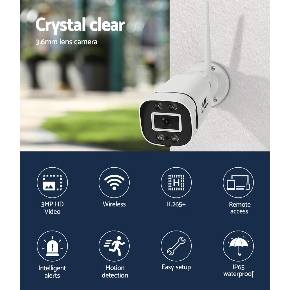Wireless Cctv 3Mp 2 Cameras Square