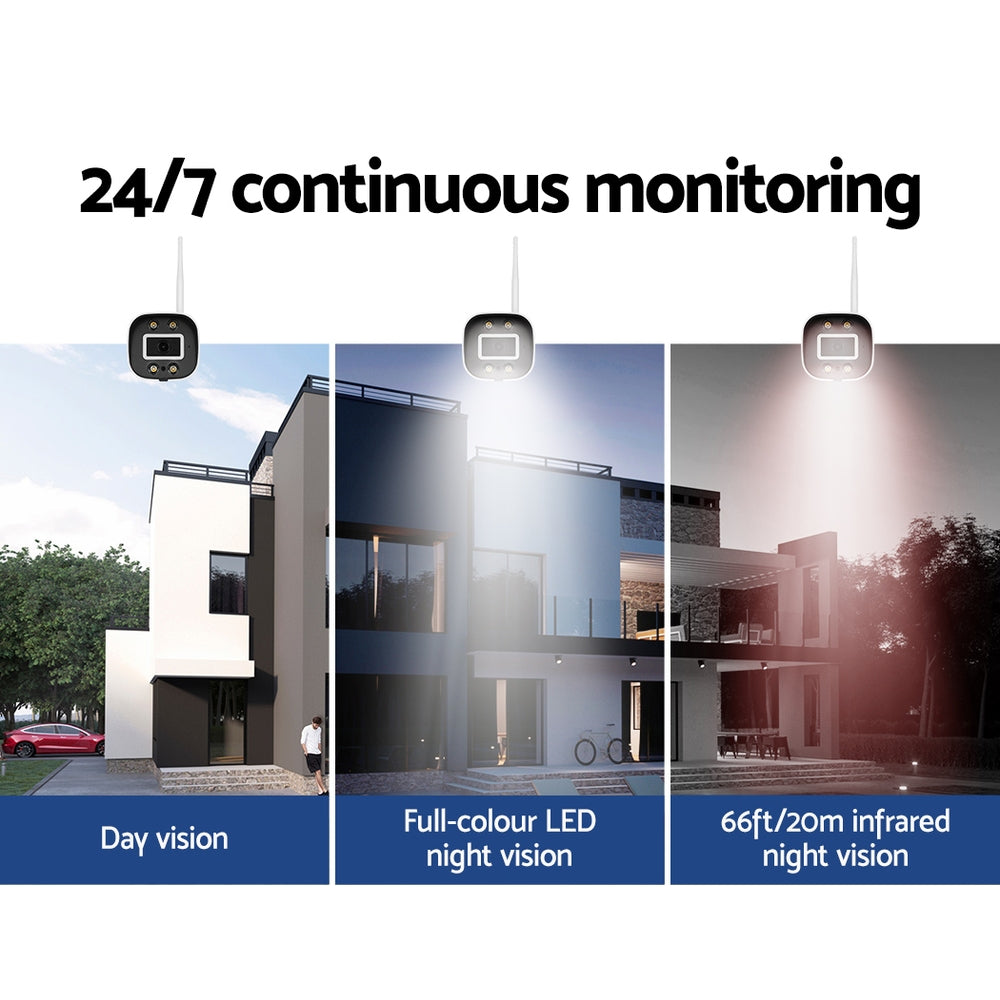 Wireless Cctv 3Mp 2 Cameras Square
