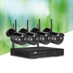 Wireless Cctv Security System 8Ch Nvr 3Mp 4 Bullet Cameras
