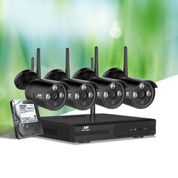 Wireless Cctv Security System 8Ch Nvr 3Mp 4 Bullet Cameras 2Tb