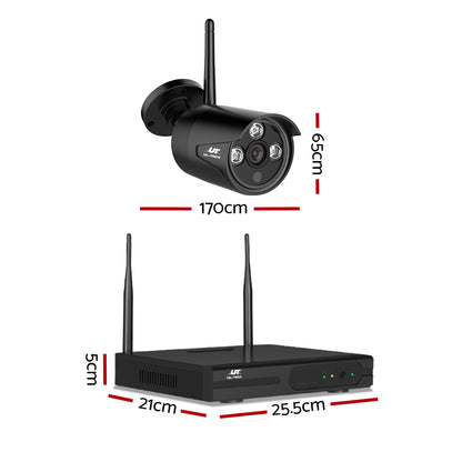 Wireless Cctv Security System 8Ch 3Mp 4 Bullet Cameras 1Tb