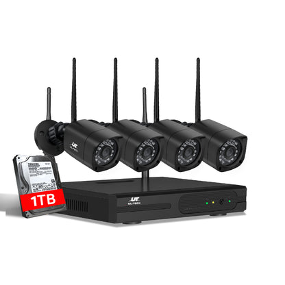 8CH UL-tech 4 Square Wireless Security Cameras Kit 1TB