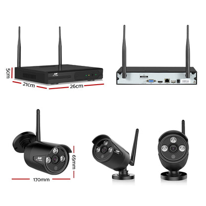 Wireless Cctv Security System 8Ch Nvr 3Mp 6 Bullet Cameras