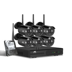 Wireless Cctv Security System 8Ch 3Mp 6 Bullet Cameras 1Tb