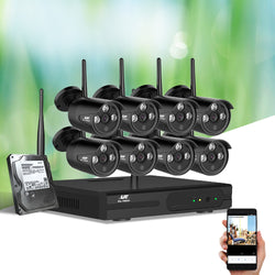 Wireless Cctv Security System 8Ch 3Mp 8 Bullet Cameras 4Tb