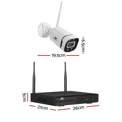 Wireless Cctv Security System 8Ch 3Mp 8 Square Cameras 2Tb