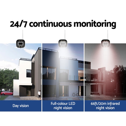 Wireless Cctv Security System 8Ch 3Mp 8 Square Cameras 1Tb