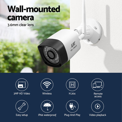 3MP Wireless CCTV 8CH 8 Square Camera