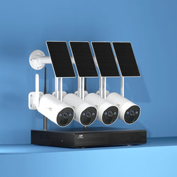 Wireless Solar Cctv Security Cameras 4Mp 8Ch Nvr