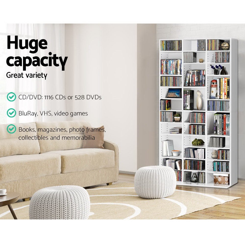 Bookshelf Cd Storage Rack - Bert White