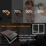 2x Charcoal Blockout Curtain Set Triple Layer Eyelet Window 240x230cm