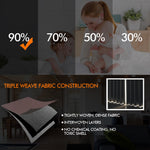 2x Charcoal Blockout Curtain Set Triple Layer Eyelet Window 180x230cm